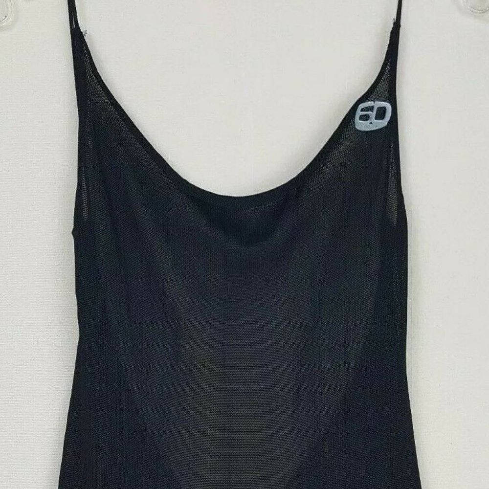 Miss Sixty Black Open Back Pleated Dress